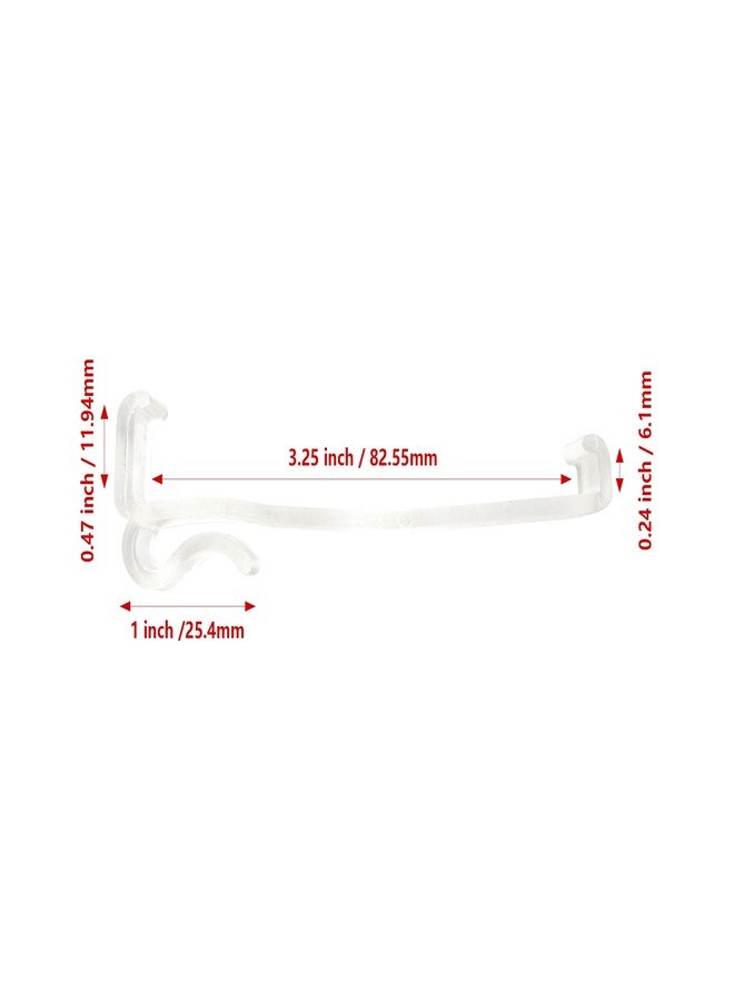 Adyoney 3.25 Inch Clear Plastic Valance Clips, Replacement Clips for Horizontal Blinds Window Valance（20PCS） - Image 3